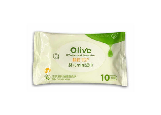 Jednorazowe przenośne chusteczki nawilżane Olive Essence dla niemowląt bez alkoholu